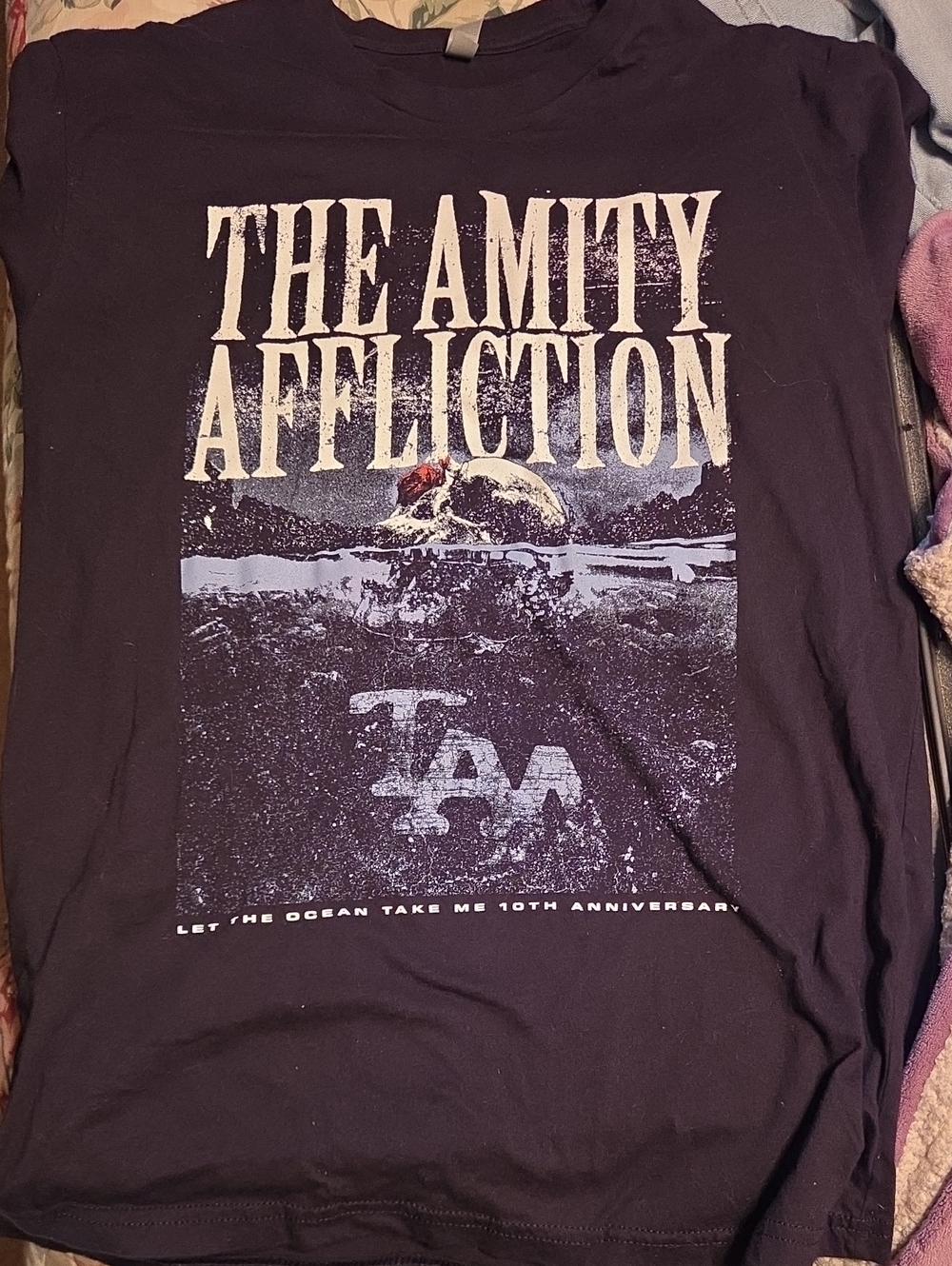 The Amity Affliction Tee - Black with White Graphic TOUR 2024